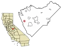 Location in Mariposa County, California