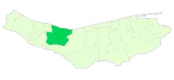 Location of Nowshahr County in Mazandaran province