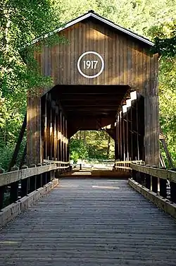 Pedestrian bridge over the Applegate River at McKee Bridge