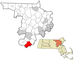 Location in Middlesex County in Massachusetts