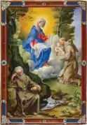 The Virgin offers the Baby Jesus to Saint Francis of Assisi (fl. 42v.), post-1622 (unsigned)