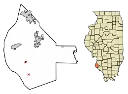 Location in Monroe County, Illinois