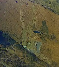 The slopes of the former ski resort, used today for hiking and sledding