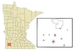 Location of Ionawithin Murray County, Minnesota