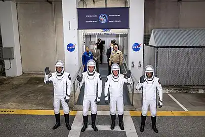 Crew-6 astronauts prior to launch