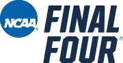 The logo of the NCAA Final Four. It consists of the NCAA logo, featuring the text "NCAA" in white text on a blue circle, beside the text "Final Four".