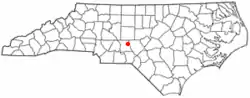 Location of Star, North Carolina