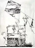 Poem about a Dead Friend, drypoint, 65 x 49.5&nbsp;cm, 1979