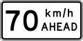 (TW-1B3(70) Road works speed limit ahead - 70&nbsp;km/h