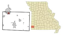 Location of Leawood, Missouri