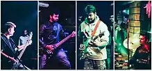 From left to right: Malkapurkar (bass guitar), Bhonsale (lead vocals/guitar), Gokhale (lead guitar/backing vocals) and Vyas (drums).