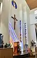 Interior of Immaculate Conception Catholic Church during eucharistic adoration