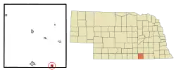 Location of Hardy, Nebraska