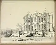 View of The Hall, by C.J. Richardson, published in 1837, so before the restoration in 1850