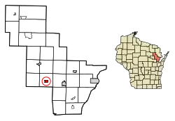 Location of Gillett in Oconto County, Wisconsin.