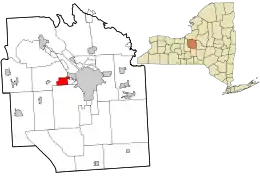 Location in Onondaga County and the state of New York.