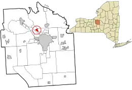 Location in Onondaga County and New York state