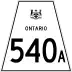 Highway 540A marker