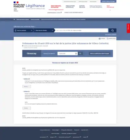 Articles 110 and 111 of the ordinance on Légifrance