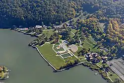 The beach of Orfű - aerial take