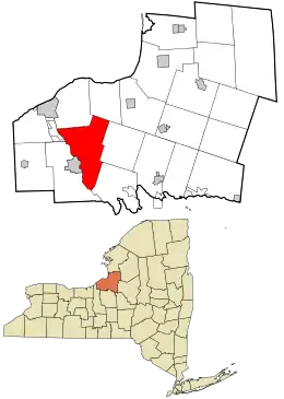 Location in Oswego County and the state of New York.
