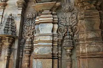 Exterior wall reliefs