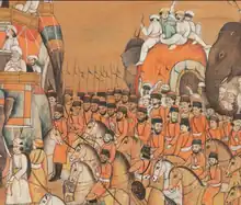 Cavalry in Durbar Procession of Mughal Emperor Akbar II