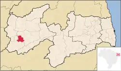 Location in Paraíba state