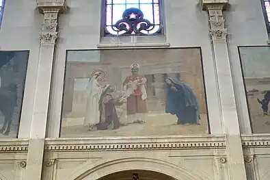 Scene from the Life of the Virgin Mary, by Joseph Aubert (Nave)