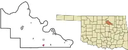 Location of Jennings, Oklahoma