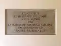 Commemorative plaque honoring Marie-Louise Arconati-Visconti