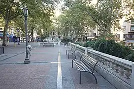 Promenade of the Gardens on the north side, next to the start of Rondeau St.