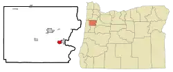 Location in Oregon