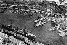 Aerial view of the port, August 1918.