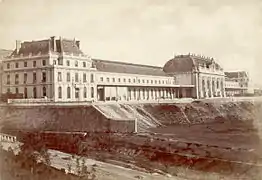Milan railway station in 1864