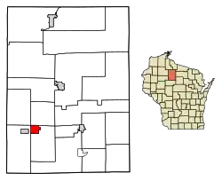 Location of Catawba in Price County, Wisconsin.