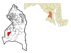Location of Friendly, Maryland