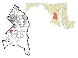 Location of Marlow Heights, Maryland