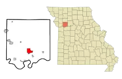 Location of Richmond, Missouri