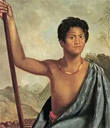 Robert Dampier's oil on canvas painting  'Karaikapa, a Native of the Sandwich Islands, 1825