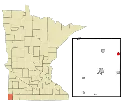 Location of Kenneth, Minnesota