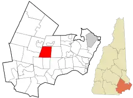 Location in Rockingham County and the state of New Hampshire.