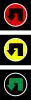 S-3g - directional traffic light with signals for U-turn