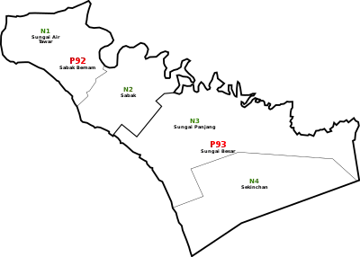 Sabak Bernam, Selangor Parliament and State Assembly Electoral Districts