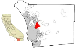 Location in San Diego County