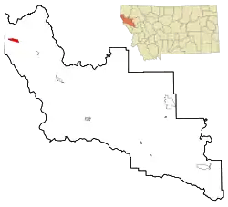 Location of Heron, Montana