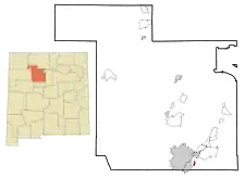 Location of the Pueblo of Sandia Village, New Mexico