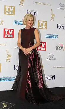 Sally at the 2016 TV weak Loige awards