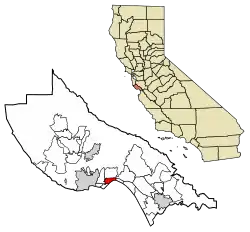 Location in Santa Cruz County, California