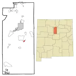 Location of Lamy, New Mexico